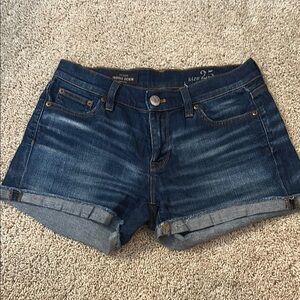 J. Crew Blue Jean Shorts with Cuffed Hem and Relaxed Fit